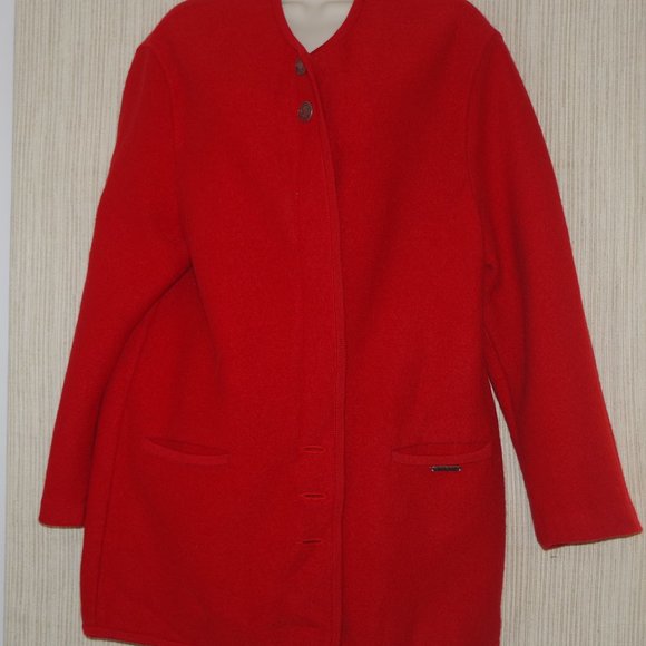 Geiger Collection Red Wool Jacket Prescott Women Size: 40 - Picture 1 of 4
